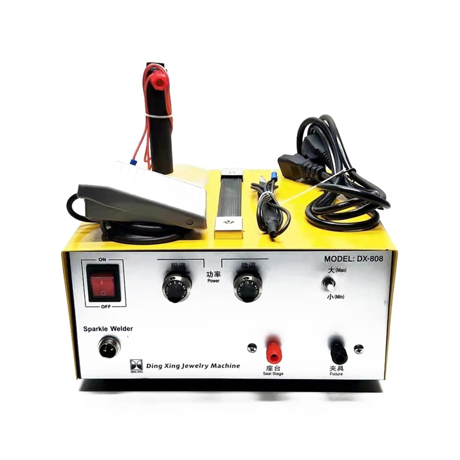 DX-808 Pulse Spot Welder Gold Silver Platinum Etc. Maszyna do spawania biżuterii + Ręczne uchwyty punktowego Do użytku DIY