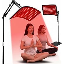 Red Light Therapy Beauty Lamp 660nm 850nm LED Panel Infrared Light for Skin Appearance, Glow & Self-Care Adjustable Timer & Brightness at-Home LED Beauty Light