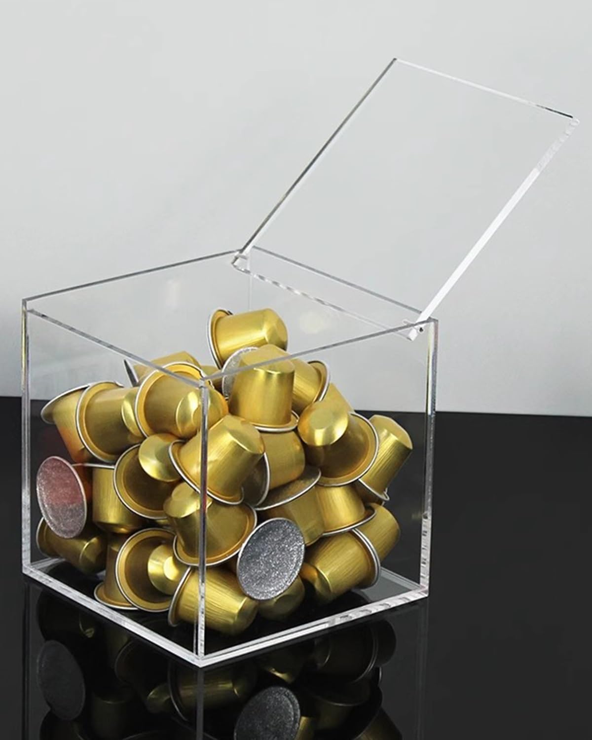 Pudełka Akrylowe Pełnowymiarowa Gablota Akrylowa z Jednego Kawałka, Bezszwowa na Figurki, Zabawki, Modele, Puchary i Osłony Antykurzowe Grubości 4,5 mm(44x44x44 cm/17x17x17 in)
