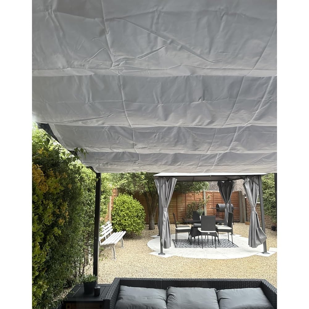Voile d'ombrage rectangulaire avec câble acier inoxydable pour terrasse