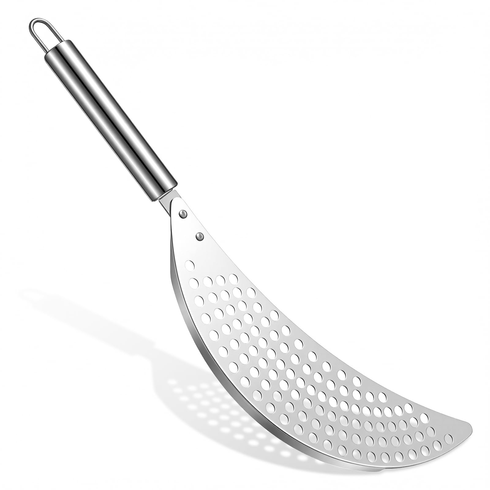 Guduling Pan Strainer,Pot Strainer Half Moon,Pots Strainers with Handle, for Universal Stovetop Drain Insert,Noodles, Fried Foods & Fruit, Fits Most Pots and Pans