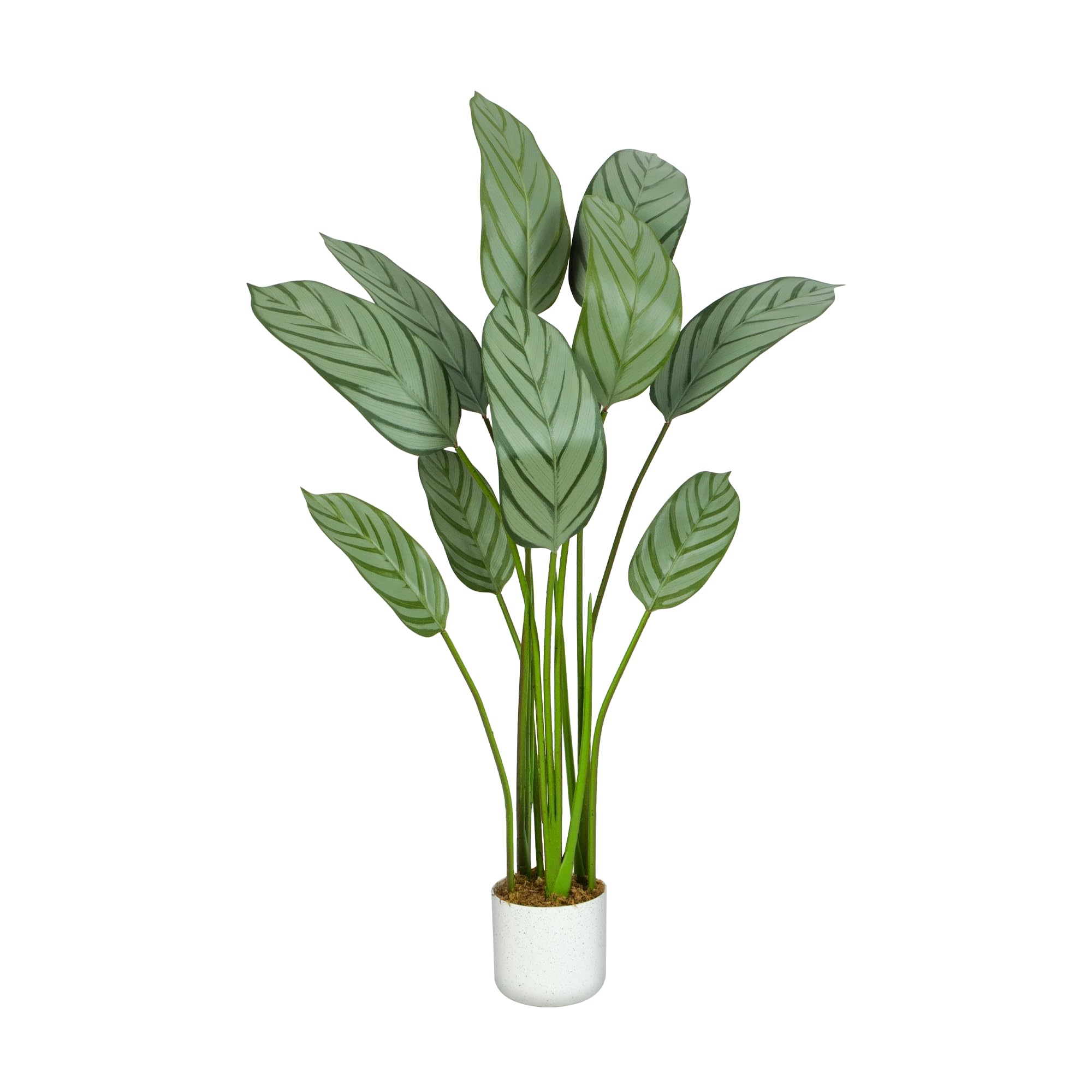 Mcc Direct Green Artificial Bird Of Paradise Tree, 90Cm Tall Large Decorative Artificial Plant With Plastic Planter And Artificial Moss For House Bedroom Office Garden Store Decoration