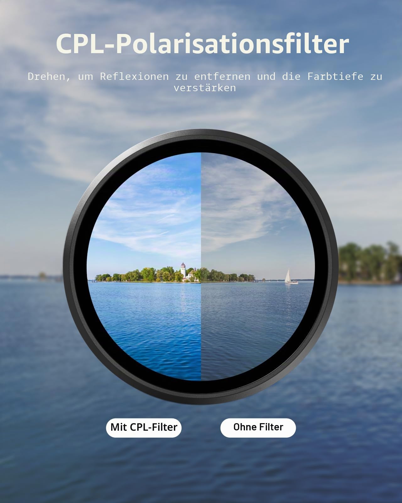 TELESIN Filter Set für DJI Osmo Action 5 Pro/4/3, VND 2–32 Variabler ND-Filter, CPL-Polarisationsfilter & UV-Schutzfilter-Kit, Aufsteckbare HD-Optikglasfilter für Vlogging Vlogging und Reisen usw.