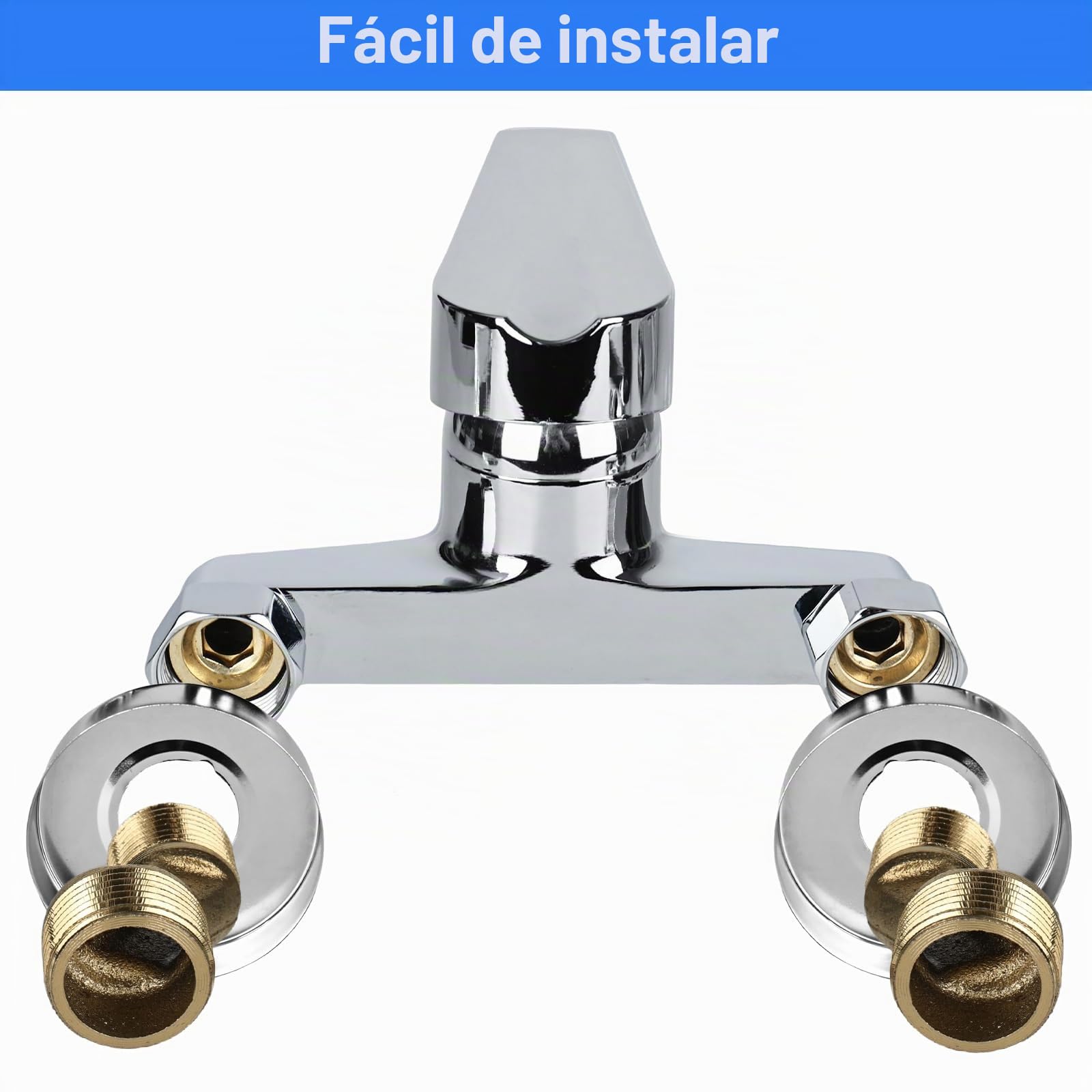 Grifo monomando para bañera, monomando, montaje en pared, grifo de ducha, grifo mezclador para bañera, salida de ducha de 1/2 pulgadas, cromado