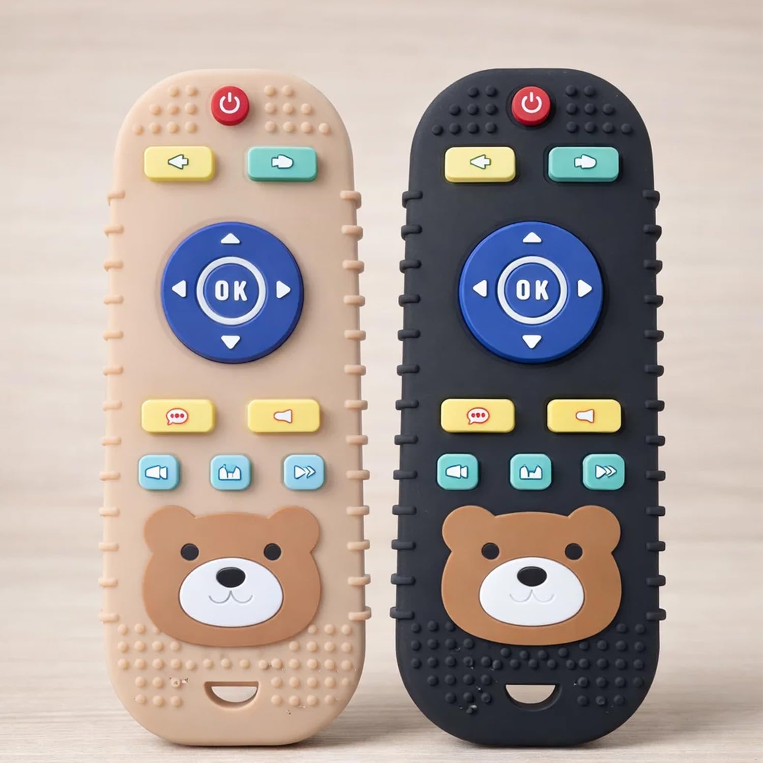 BabyGo Remote Teether for Babies (Pack of 2 – Black & Brown) | Safe Teething Toy for 3+ Months | Supports Biting Skills, Colour & Shape Recognition | Baby Teether for Infants & Toddlers-image-8