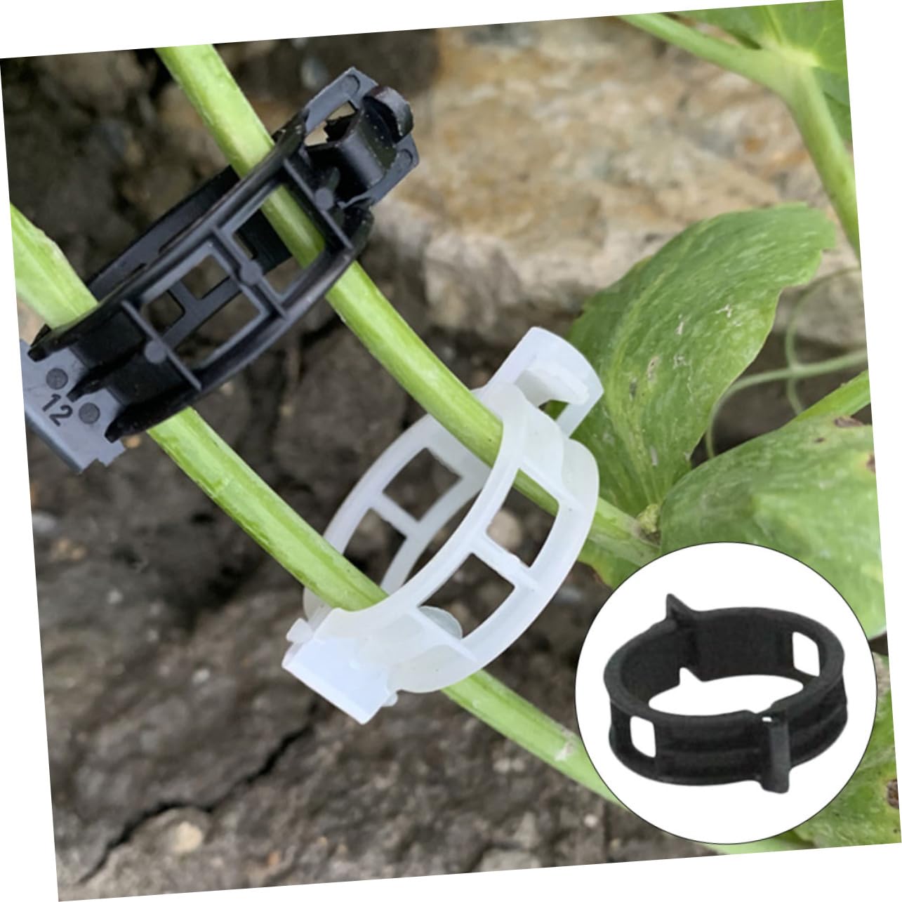 Toyvian 500stücke Pflanzenclips Für Tomaten Pflanzenstützen Material Für Garten Und Balkon Wiederverwendbar Flexibel Und Leicht Schwarz