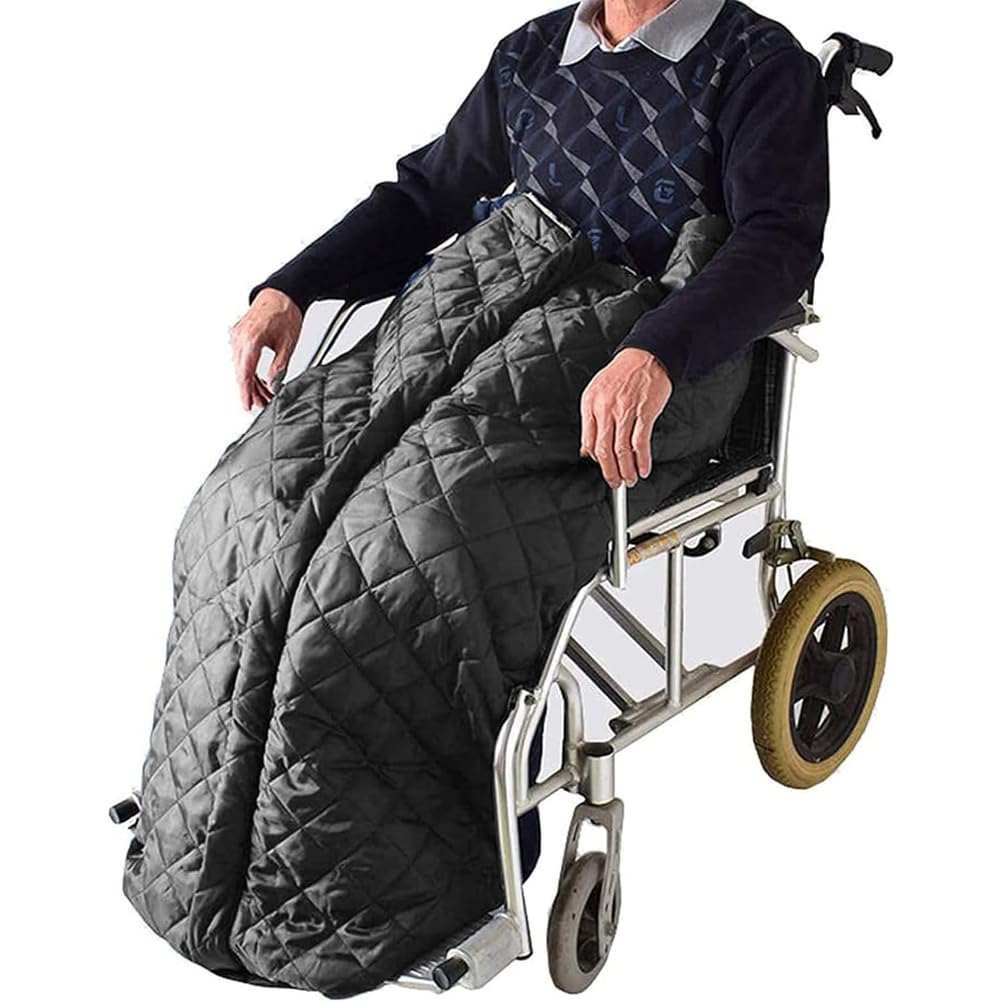 Manta para silla de ruedas, forro polar cálido para la parte inferior del cuerpo, cubierta gruesa y suave para personas mayores, accesorio acogedor para sillas de ruedas y ayudas de movilidad
