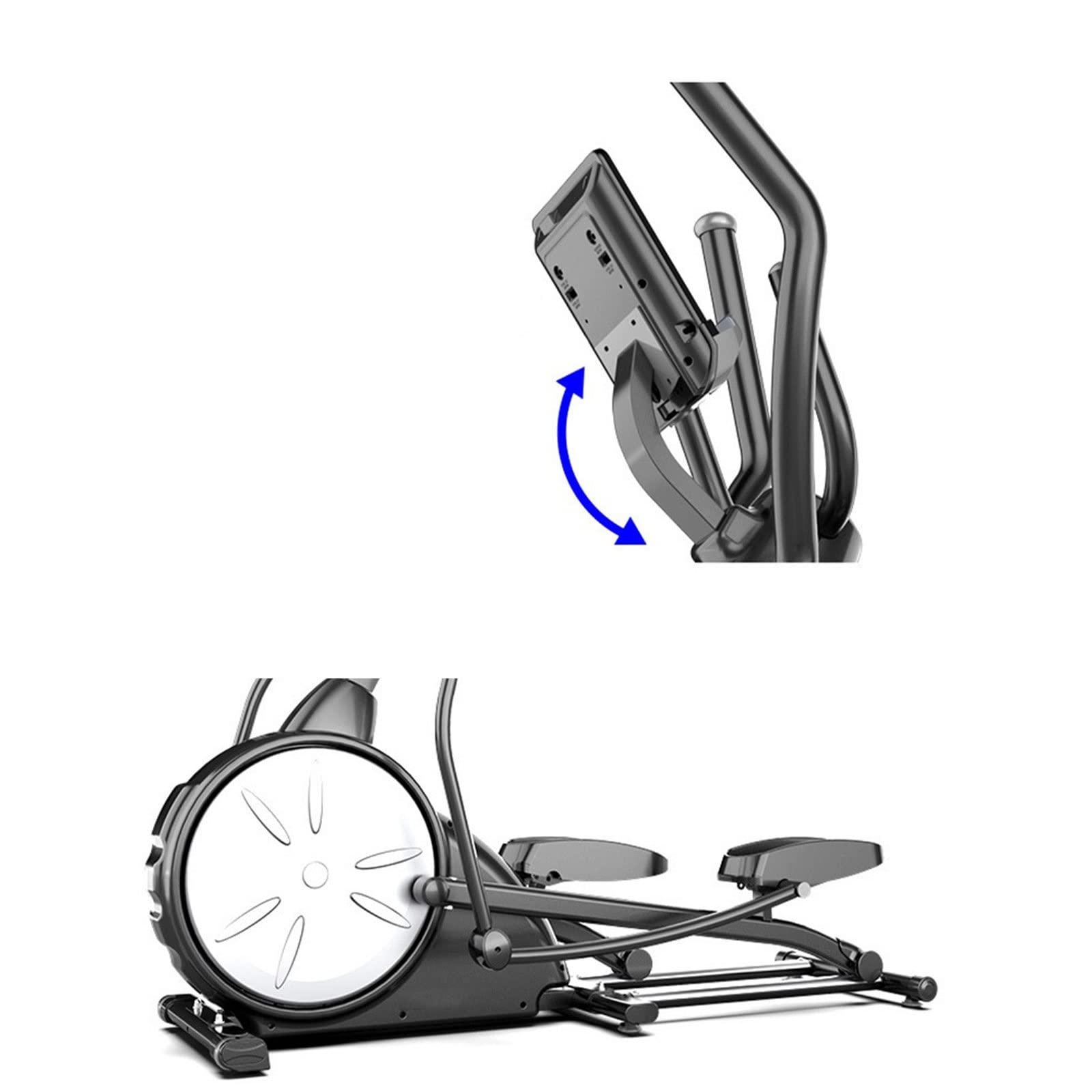 Macchina ellittica da scrivania ellittica bidirezionale con Controllo elettromagnetico, Camminata Spaziale, Arrampicata, Cyclette Commerciale con Grande volano Ultra Silenzioso