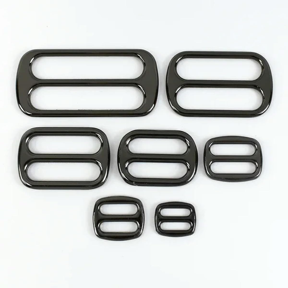 Gürtelklammern, 10 Stück 12–50 mm Taschenschnallen for Gürtel, Rucksack, Metallschieber, Tri-Glide-Einsteller, Schnalle, Gurtband, Verschluss, DIY-Nähzubehör(Gunblack,38mm)