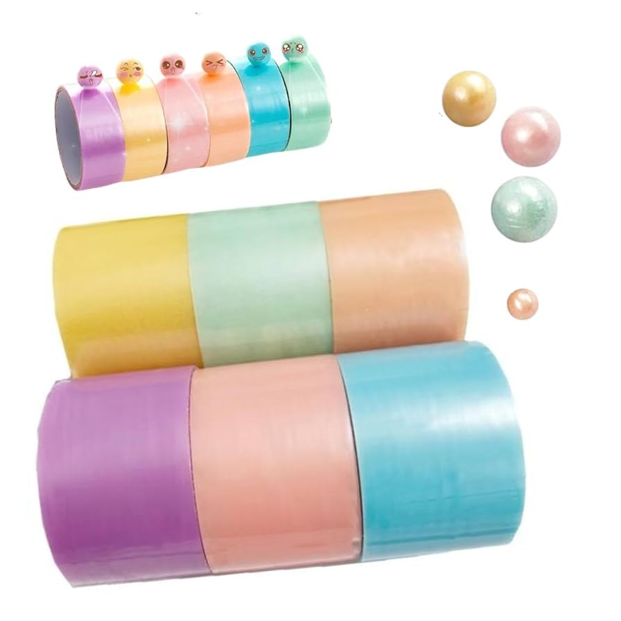 テープボール おもちゃ 粘着ボールテープ 6色 幅4.8cm 長さ8m テープボール おもちゃ 粘着ボールテープ 6色 幅4.8cm 長さ8m その他