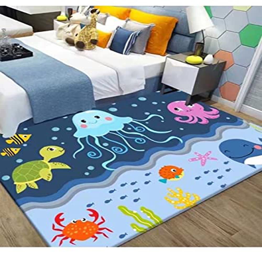 C&C HomeKid Baby Play Mat Floor Activity Rug – Soft, Non-Slip Happy Farm Design Crawling Carpet for Babies and Toddlers, Ideal for Nursery, Playroom, or Early Learning Activities 100 x 200 cm