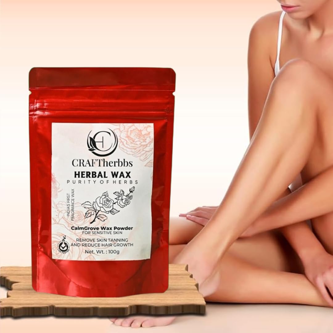 CraftHerbbs 100% Herbal Wax Powder for Hair Removal | Quick 9-Minute Painless Formula, Enriched with Rose Petals, Safe for Men & Women (100g) (B0CNWJD6MN) Amazon Price History, Amazon Price Tracker