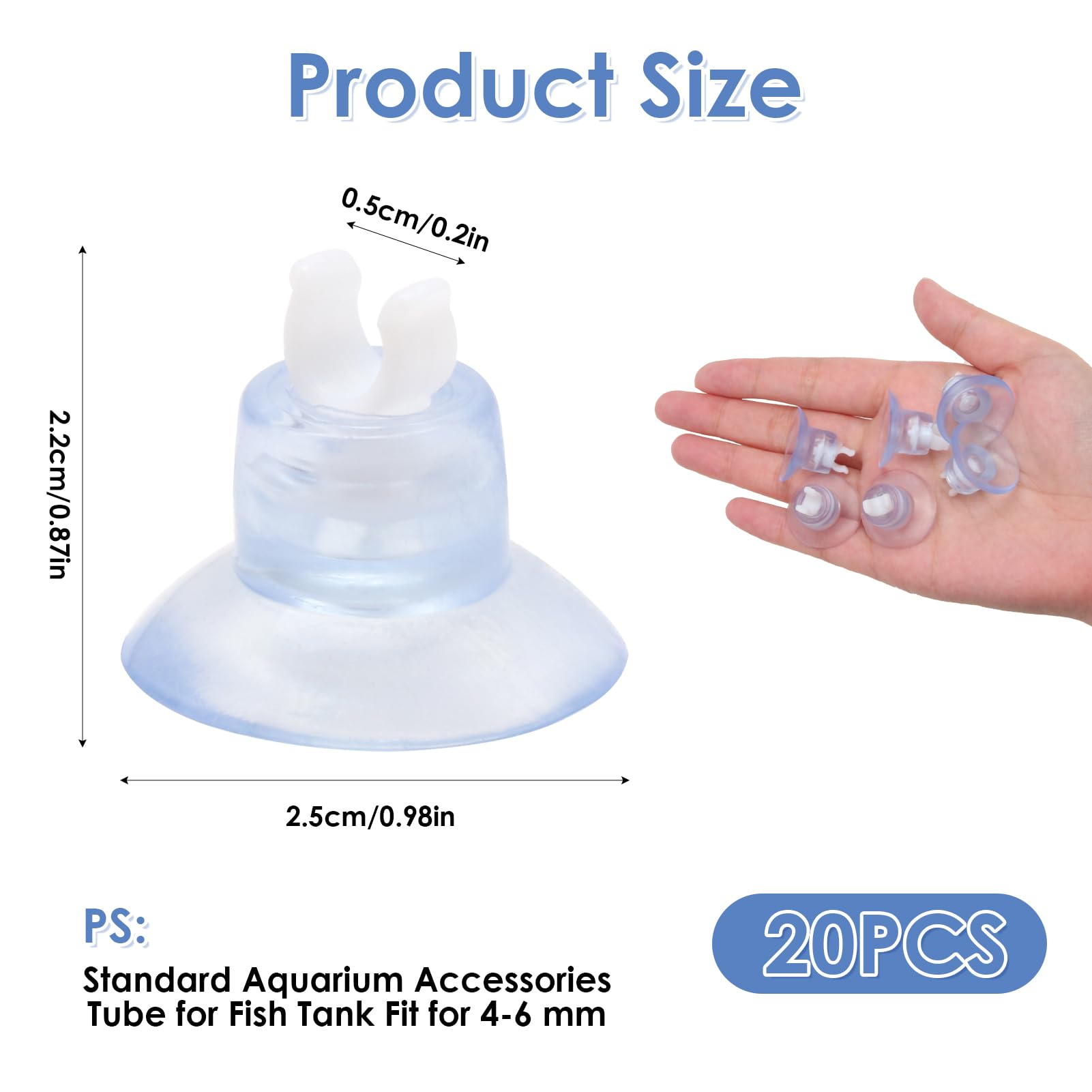 20 Pack Aquarium Suction Cup Clips - Image 2