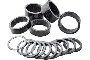 Fengek 15 Pcs Carbon Fiber Headset Spacer Kit, Fit 1-1/8" Stem, 15 Sizes