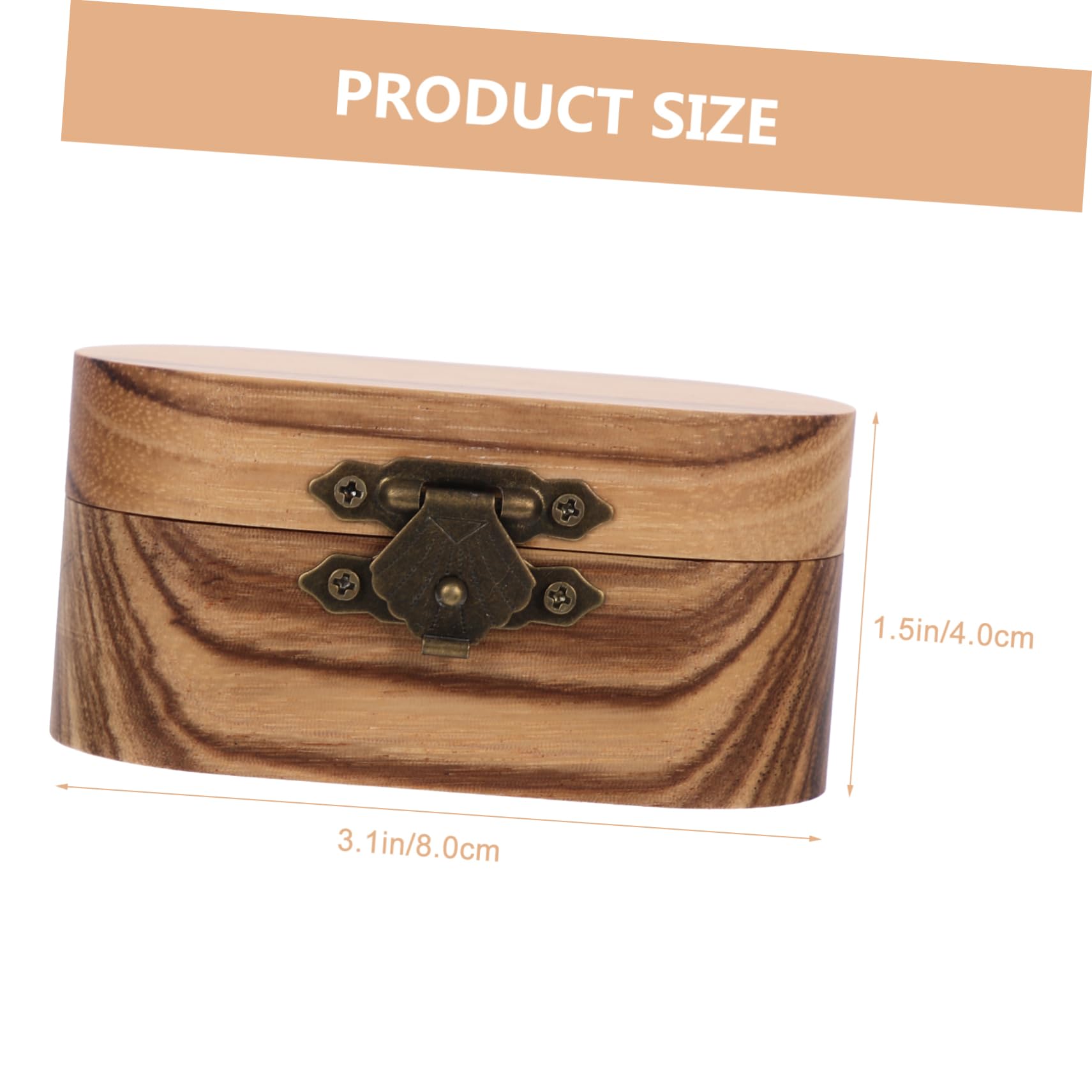 Kisangel Box Guitar Pick Storage Box Retro Case for Picks Smooth Polished Holder for Acoustic Electric Guitars for Travel Concerts and