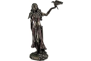 Veronese Design Celtic Goddess Morrigan with Crow and Sword 10 1/4 Inch...