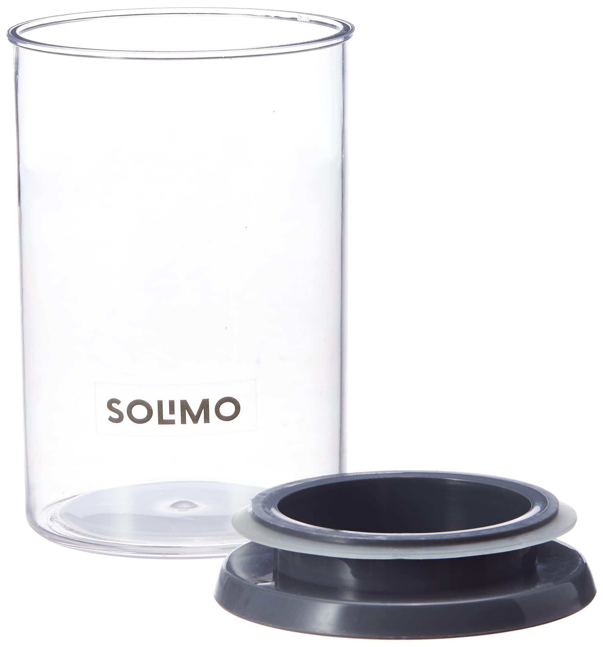 Amazon Brand - Solimo Plastic Storage Jar and Container Set I Air Tight & BPA Free Containers For Kitchen Storage Set I Grocery Kitchen Container Set I Multipurpose Jar, 900 Ml Each, Set 6, Grey 1