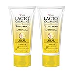 Lacto Calamine Sunscreen SPF 50 | 100g x Pack of 2 | PA +++ Sunscreen For Oily Skin | UVA – UVB | Water Resistant & No White Cast | With Kaolin Clay, Vitamin E & Lemon Extracts | Paraben Free