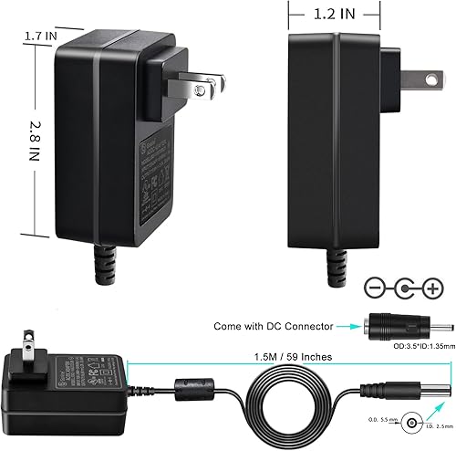 Miniatura 6 de Cargador de pistola de masaje de 16.8 V CC en 16.8 voltios, adaptador de fuente de alimentación 2A 1A, compatible con TheraGun, Hyperice, Medcursor,