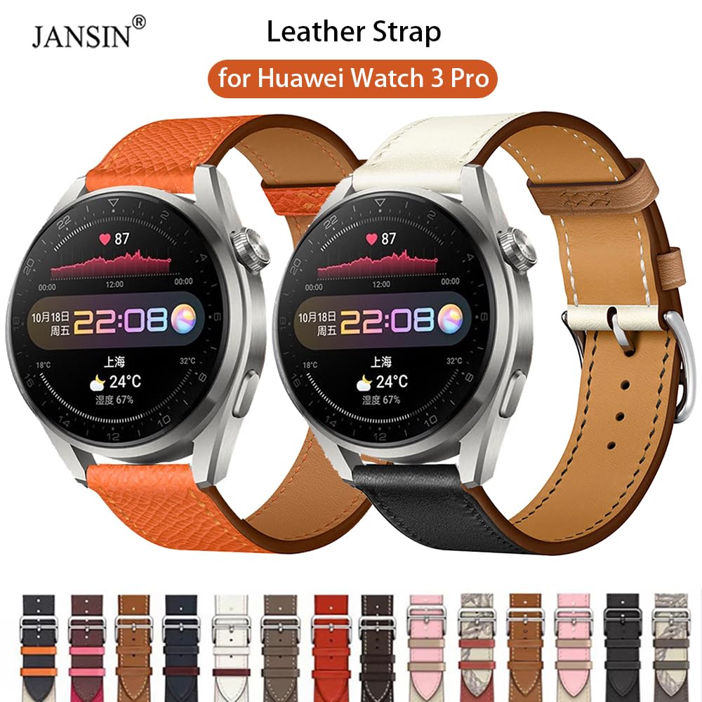 Skórzany pasek do Huawei Watch 3 / 4Pro/5 Sport bransoletka pasek do Huawei Watch GT 46 mm/GT2E /GT3 46 mm pasek na nadgarstek pasek do zegarka akcesoria zamienne