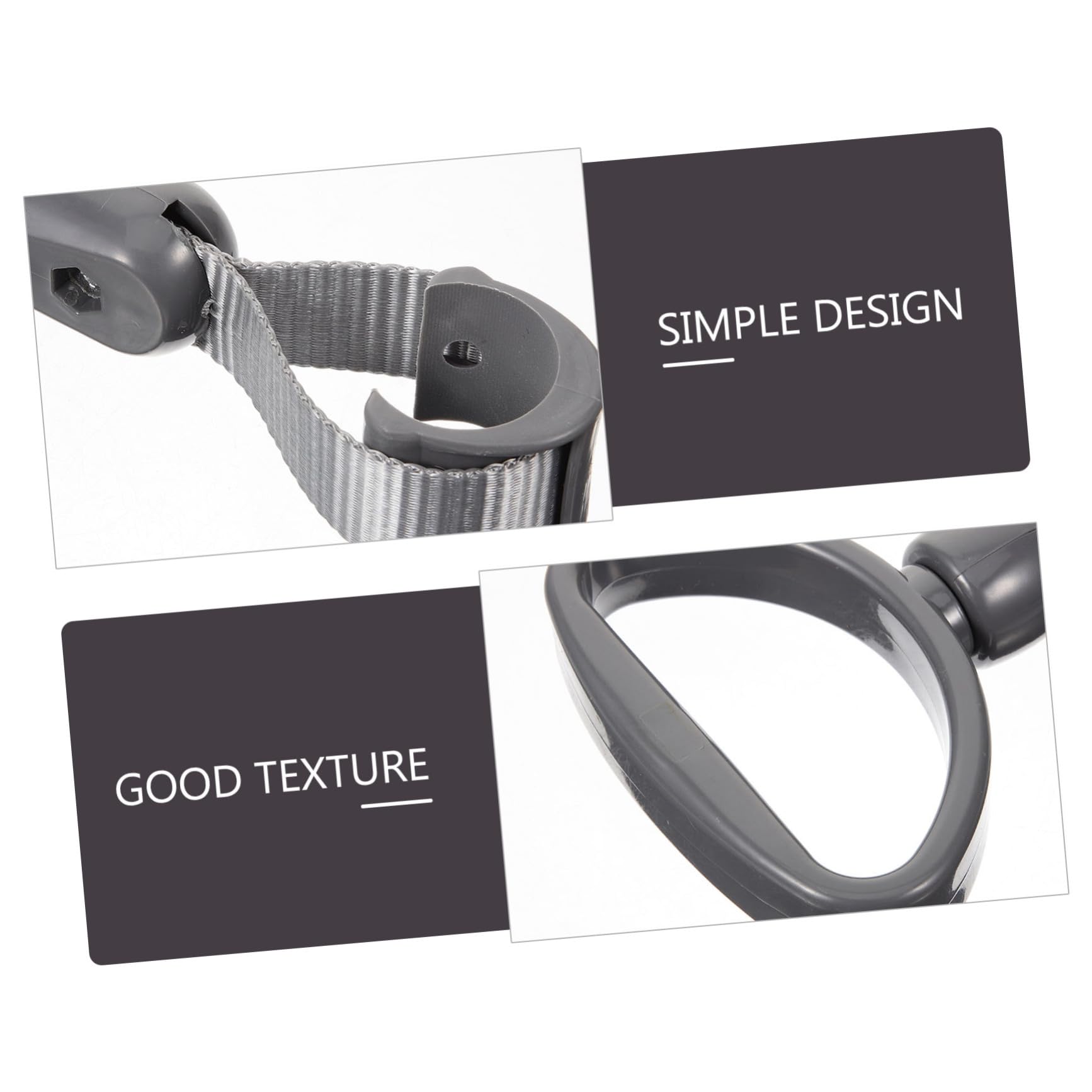 FRCOLOR Semicircle Handles Rear Bumper Warning Ring Subway Handle Ring Bus Semicircle Handle Car Drift Charm Car Handle Loop Handle for Bus Heart-Shaped Elder Plastic Abs Grab Handle