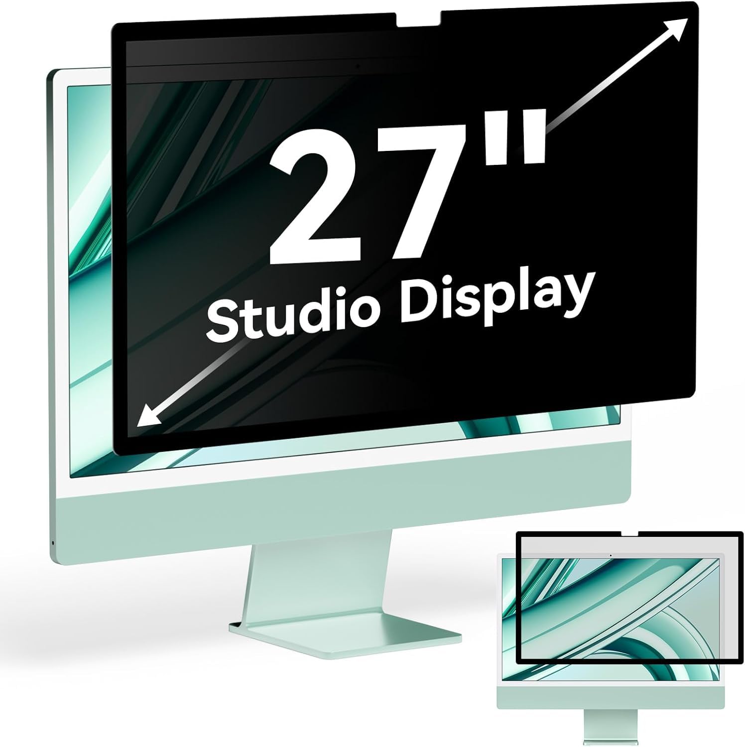 Filtre de Confidentialité pour iMac 27 Pouces Studio Display, Amovible Protection Anti Espion Lumière Bleue