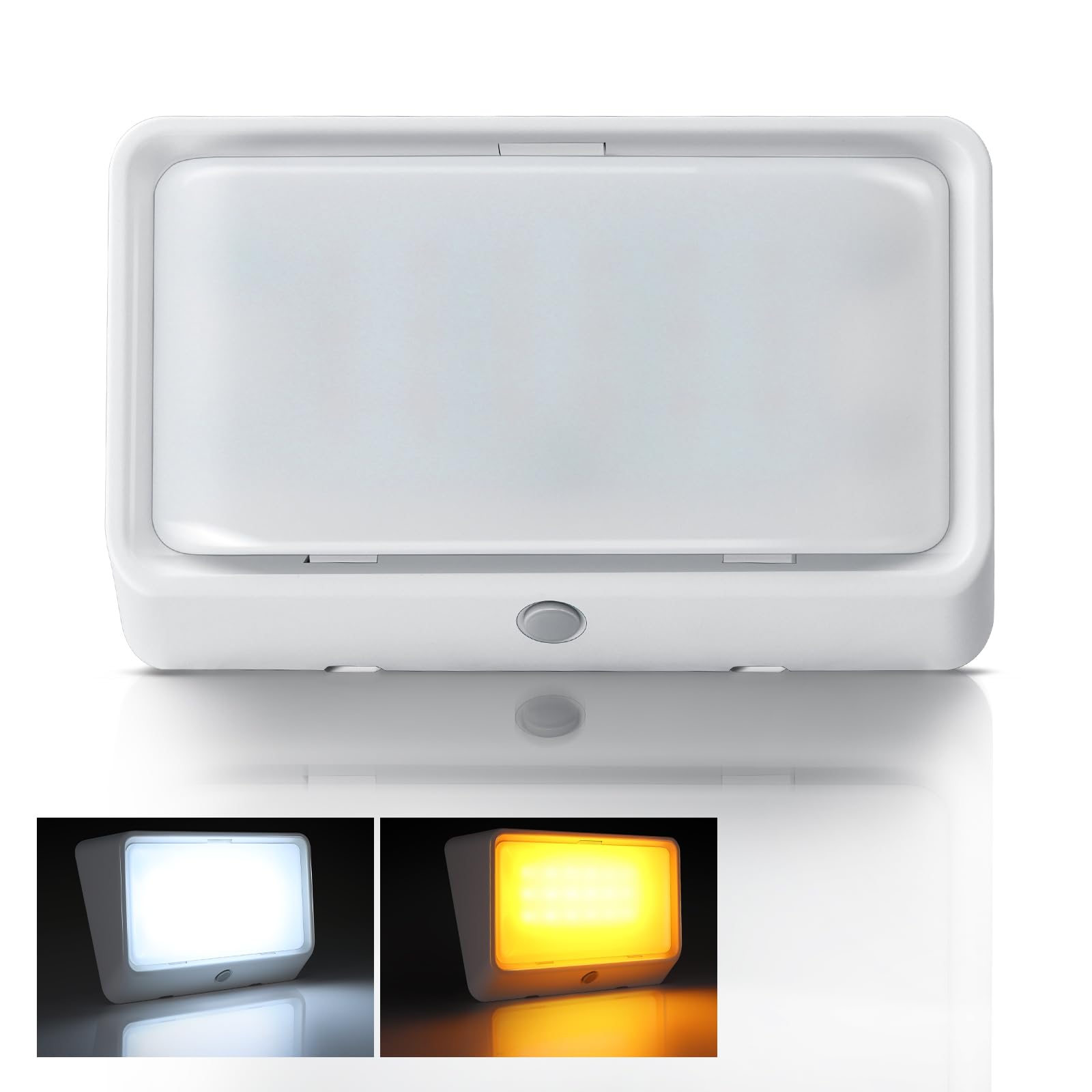 Luz de Porche de Caravana 12V LED Exterior Con Interruptor para Autocaravana, Camper, Bote y Camión - 410 Lúmenes, 2CCT y Luz Nocturna Roja (1)