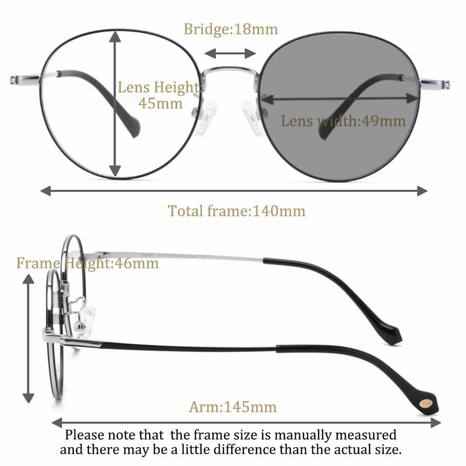 SHINU Damskie okulary z oprawką soczewki fotochromowe okulary damskie okulary fotochromowe 1028, C3, Medium