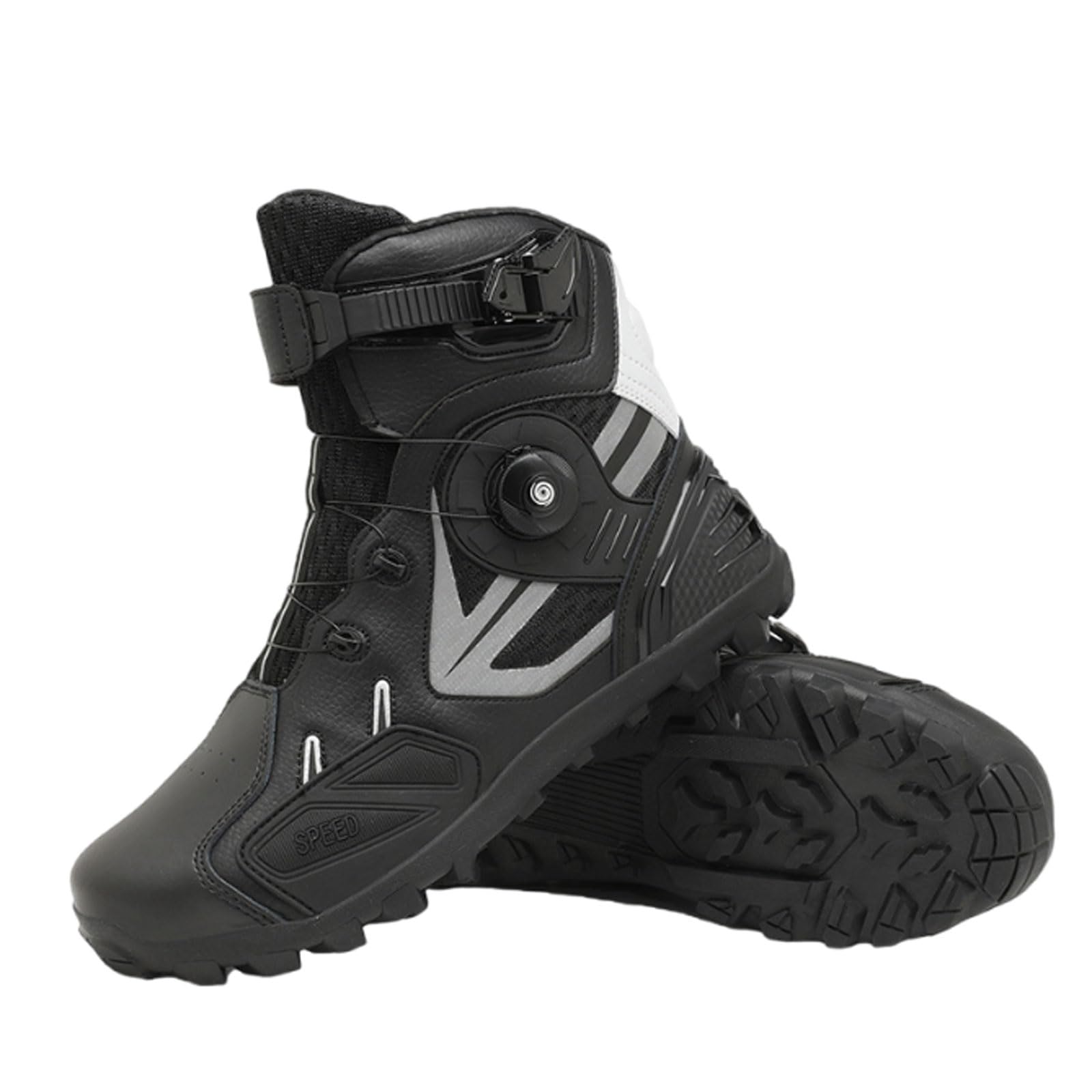 Scarpe da Moto per Uomo,Stivali da Moto retrò,Stivali Moto Traspiranti Uomo,Scarpe da Motociclista per Uomo,Traspiranti,Supporto per la Caviglia,per Motocross off Road ​Bicicletta