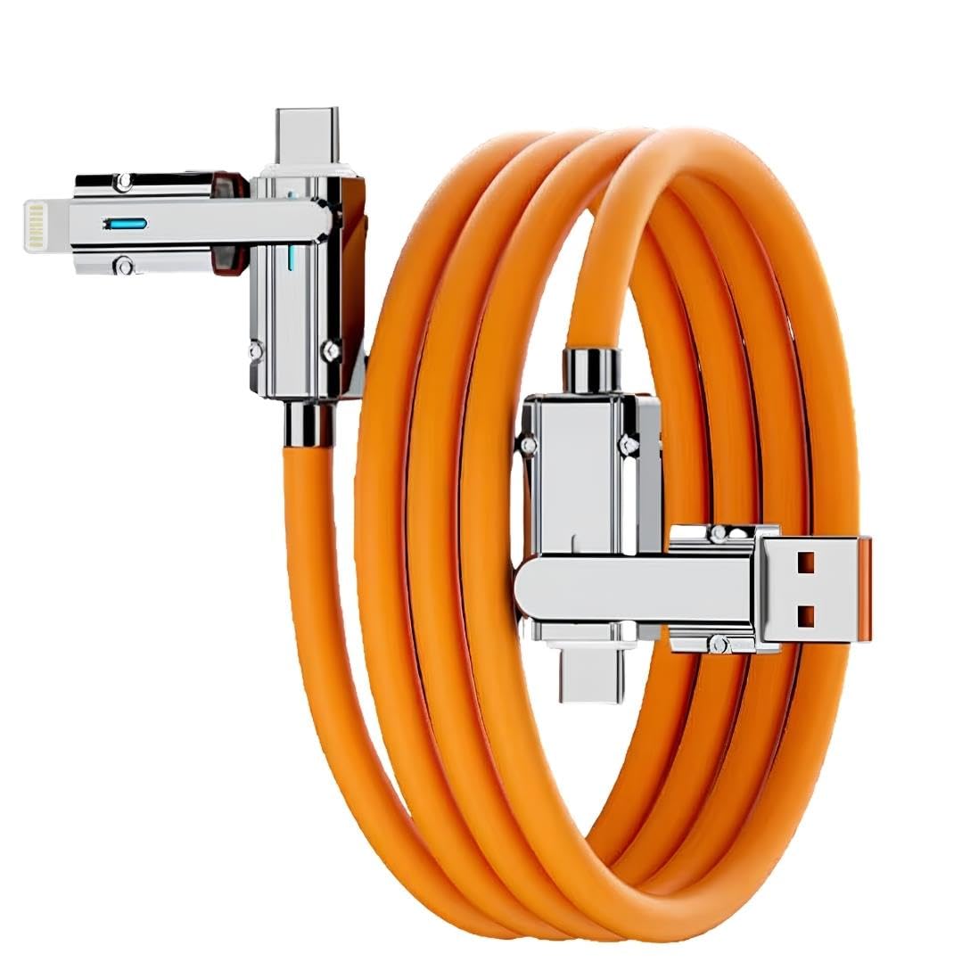 Daytona A6019 Usb Type C Lightning 4 in 1 Hızlı Şarj Data Kablosu Çevirici Dönüştürücü Adaptör 100-120W - 1M