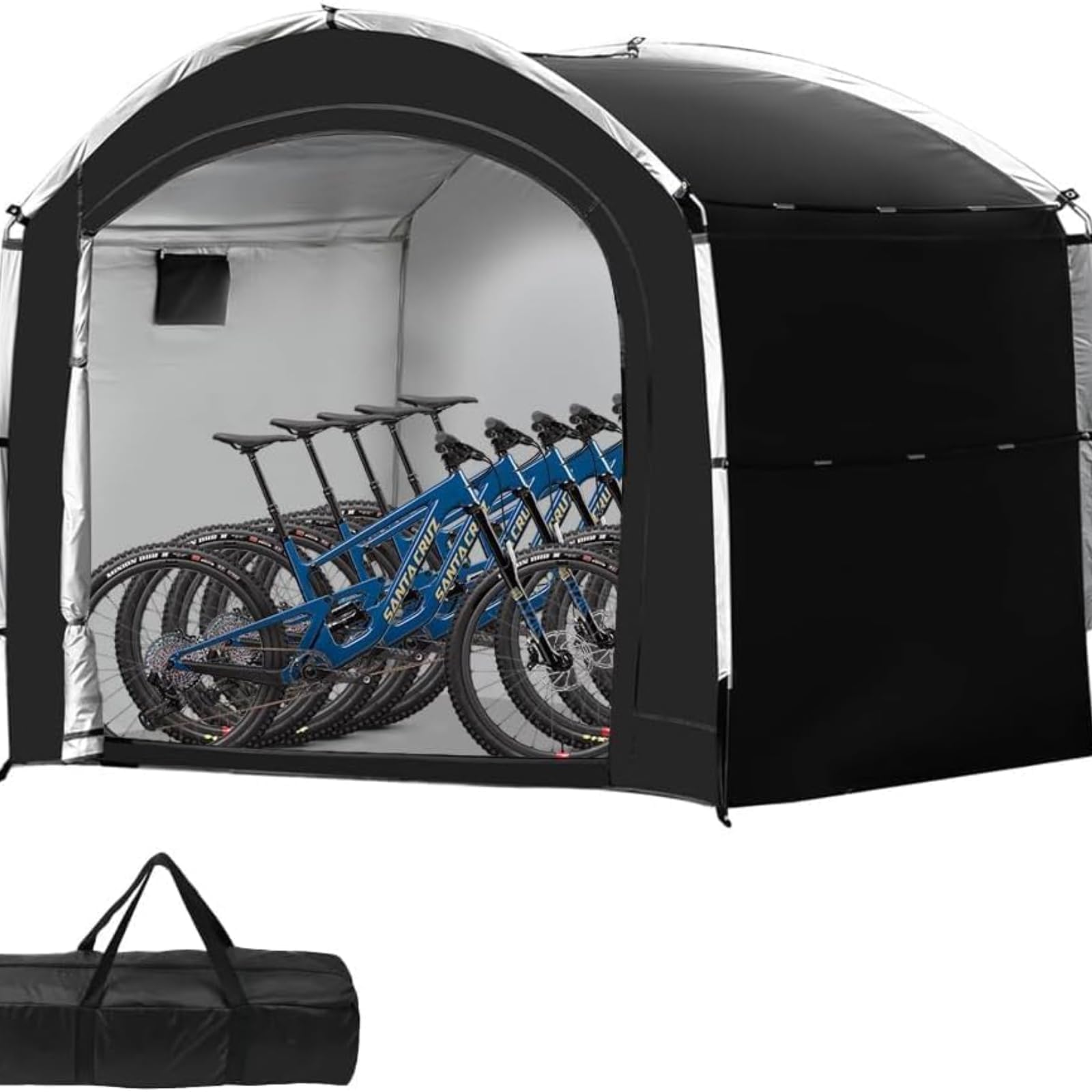 Bike Storage Shed Tent,Outdoor Portable Bicycle Storage Sheds with 210D Oxford Fabric PU4000 Waterproof for 2/3/4/6/8 Bikes,Bike Covers Shelter for Motorcycle,Garden Tools,Toys,Lawn Big