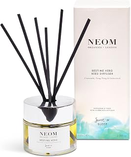 Bedtime Hero Reed Diffuser, 3,38fl oz | Chamomile, Cedarwood & Ylang Ylang Essential Oil Blends | 100% Natural Fragrance | Scent to Sleep