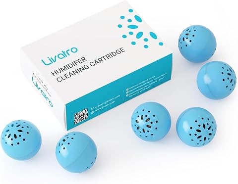 Livatro Blue Humidifier Cleaning Balls, 30-Day Tank Care,...