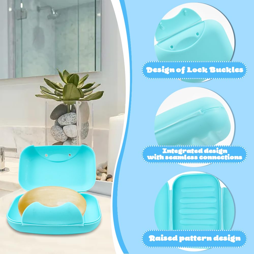 Portasapone Da Viaggio Impermeabile - Set Da 4 Scatoline Con Coperchio A Scatto - Multicolore - Foto 11