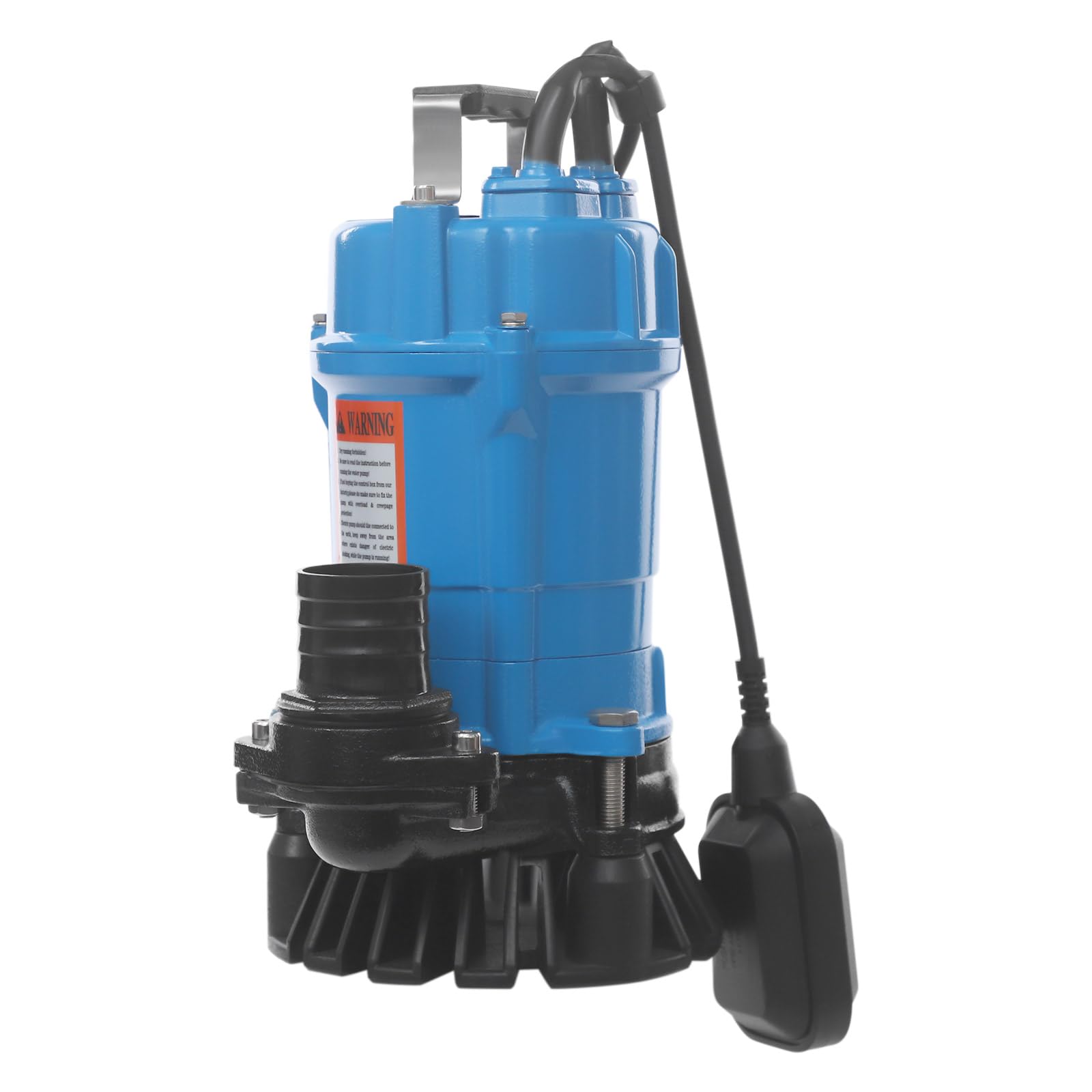 Schmutzwasserpumpe Tauchpumpe 550W/750W/2200W, Edelstahl Abwasserpumpe mit Schwimmerschalter, Gartenpumpe für Bewässerung, Teichpumpe für Kloak (Förderhöhe max 15m/18m/25m) (Blau, 550W)