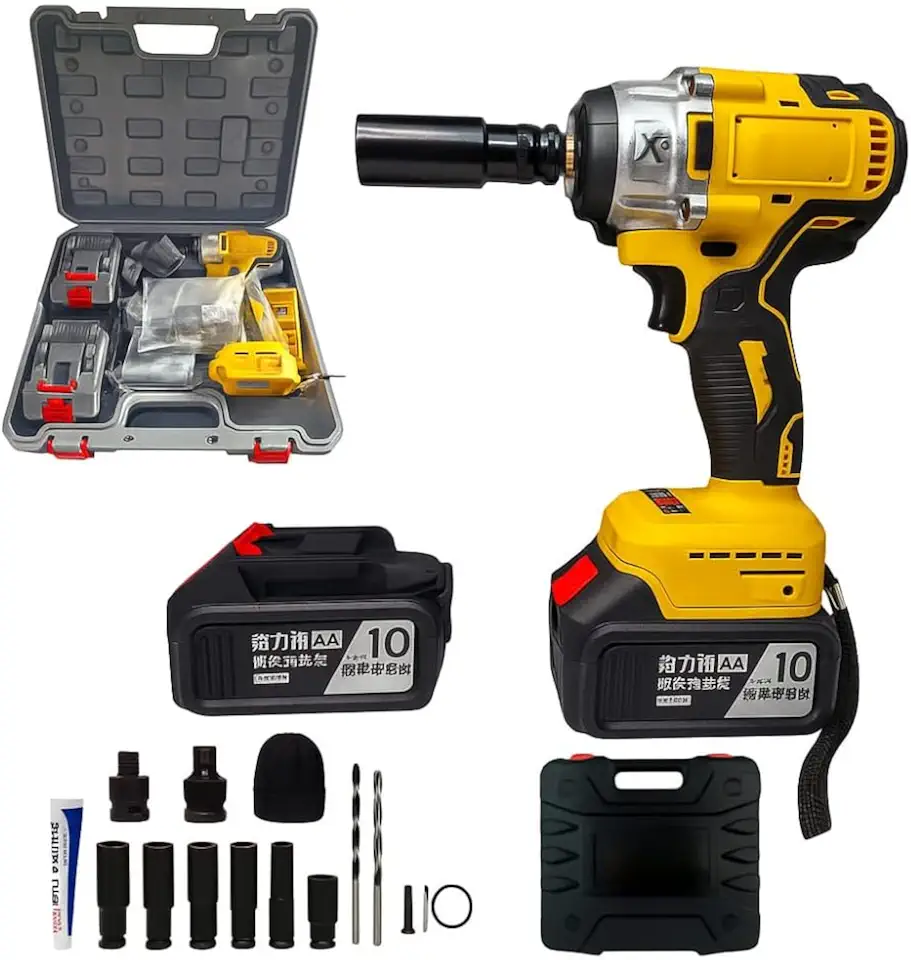 Chave De Impacto Parafusadeira 2 Baterias 48v / 500n.m Potência Máxima e Alta Autonomia