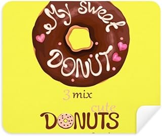 Chocolate Doughnut Dessert Sweet Food Cleaning Cloth Screen Cleaner 2pcs Suede Fabric