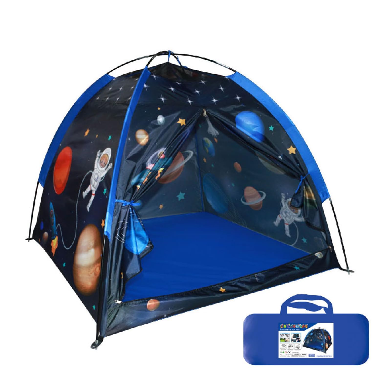 Galaxy Dome Play Tent for Kids, Space World Playhouse with Mesh Top, 47"x47"x39" Indoor & Outdoor Tent, Easy Setup with Carry Bag, Gift for Boys & Girls