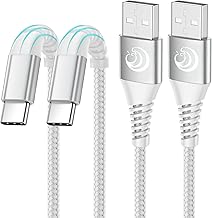 USB Cable, Type C, 3.3 ft (1 m), Quick Charging, USB A to USB C Charger Cord, Charger, Android Cable Compatible with Type-C Models such as Galaxy S22 S21 S20 Xperia XZ Pixel 8 7 6 PS5 Switch and More