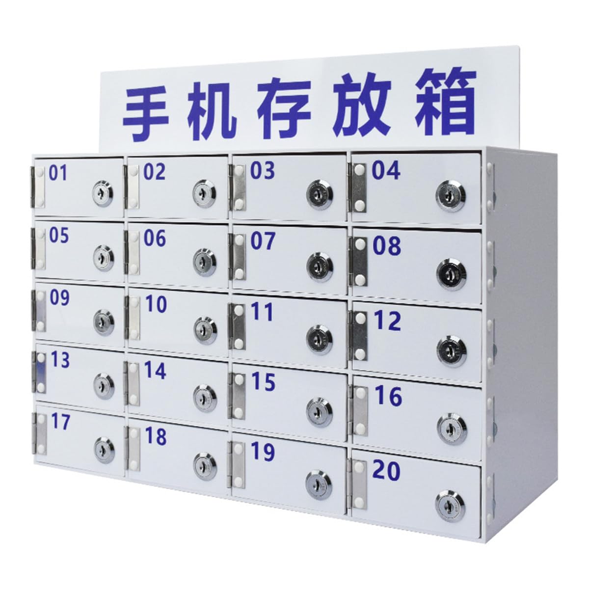 MLYYYDSS Cell Phone Locker Box Lock,Wall Storage Mobile Phone Cabinet 12/15/20/25 Bits Mobile Phone Box With Key Lock Acrylic For Home School,20grids