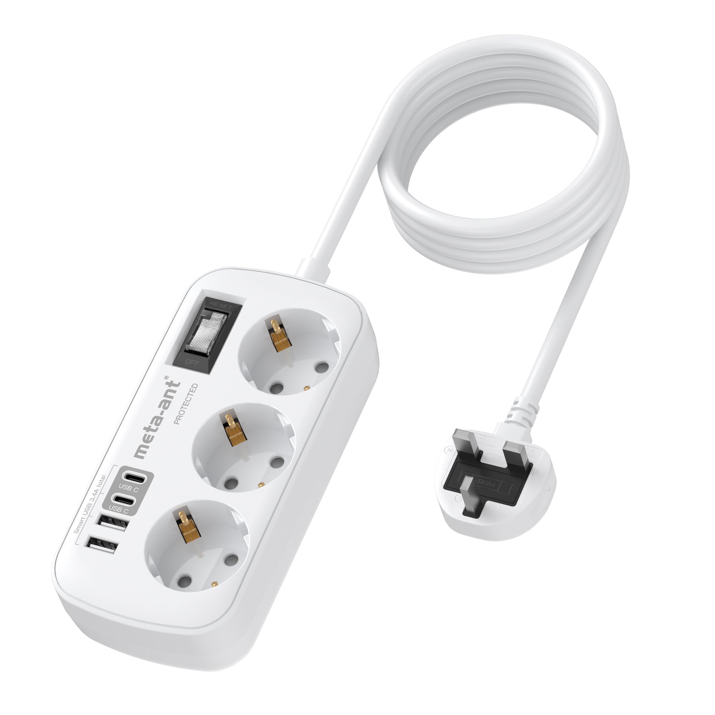 Meta-ant Reiseadapter UK USA Adapter England Deutschland Stecker