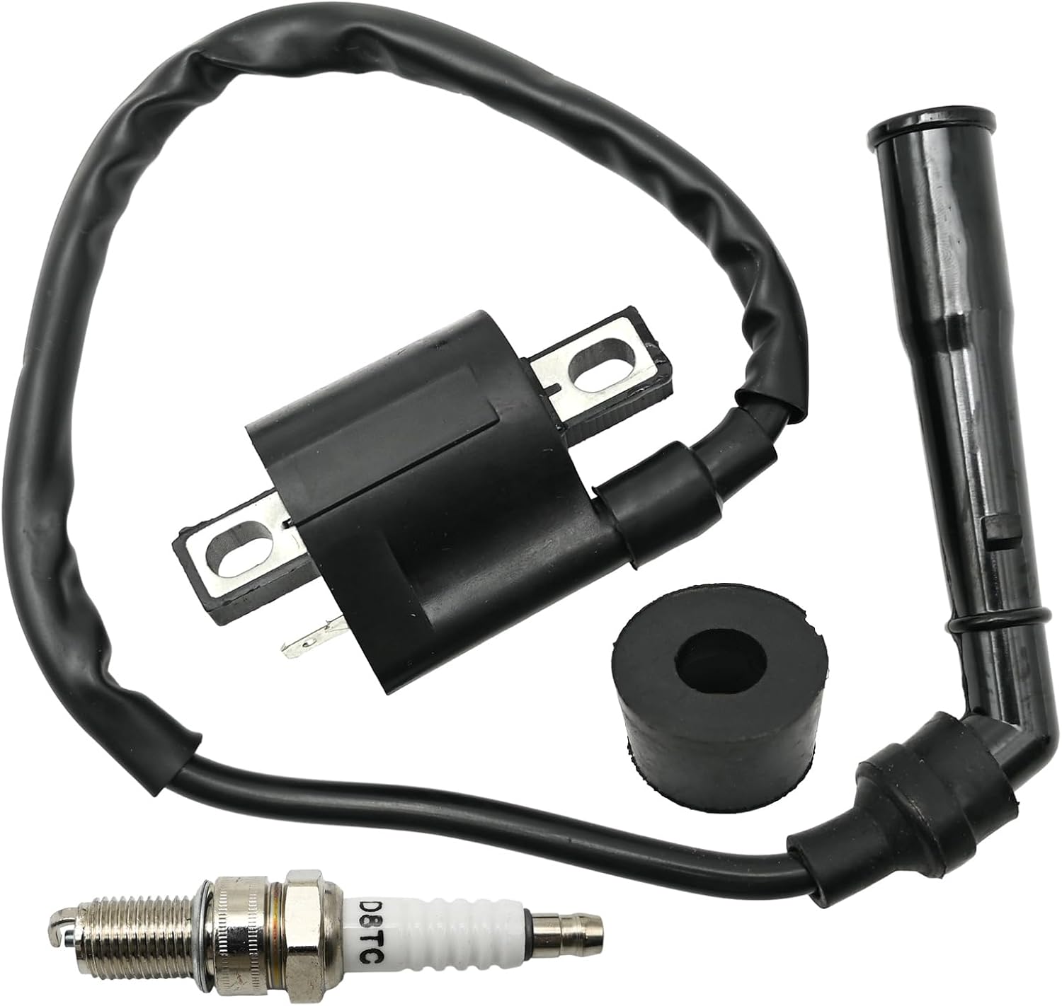 Ignition Coil and Spark Plug Kit Compatible with Arctic Cat 700 EFI Compatible with Kawasaki KFX400 Compatible with Suzuki LT-A700X KingQuad Quad Runner Compatible with Raptor 660 YFM660