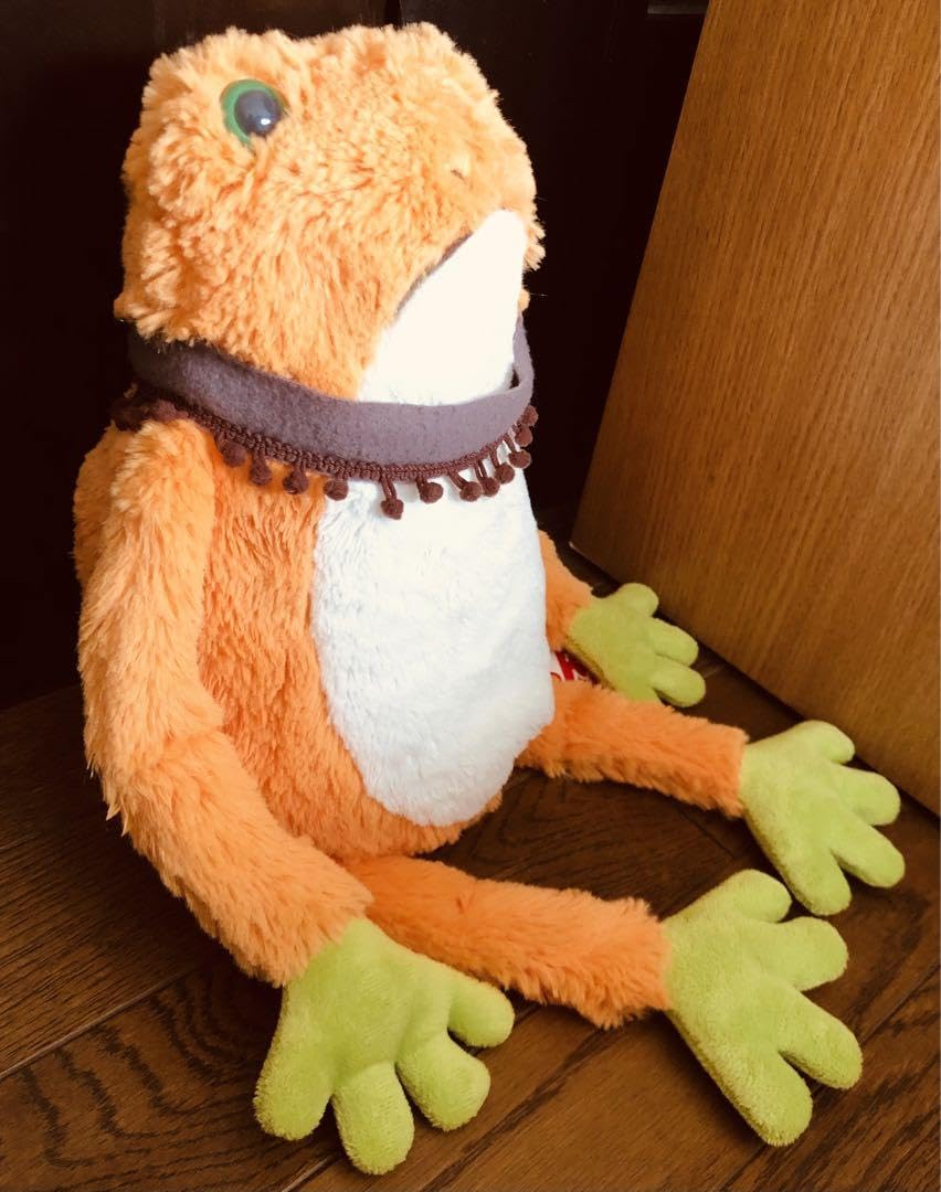 てぶケロ　　特大 Amazon.co.jp: てぶケロ 特大 ぬいぐるみ オレンジ 黄色 かえる