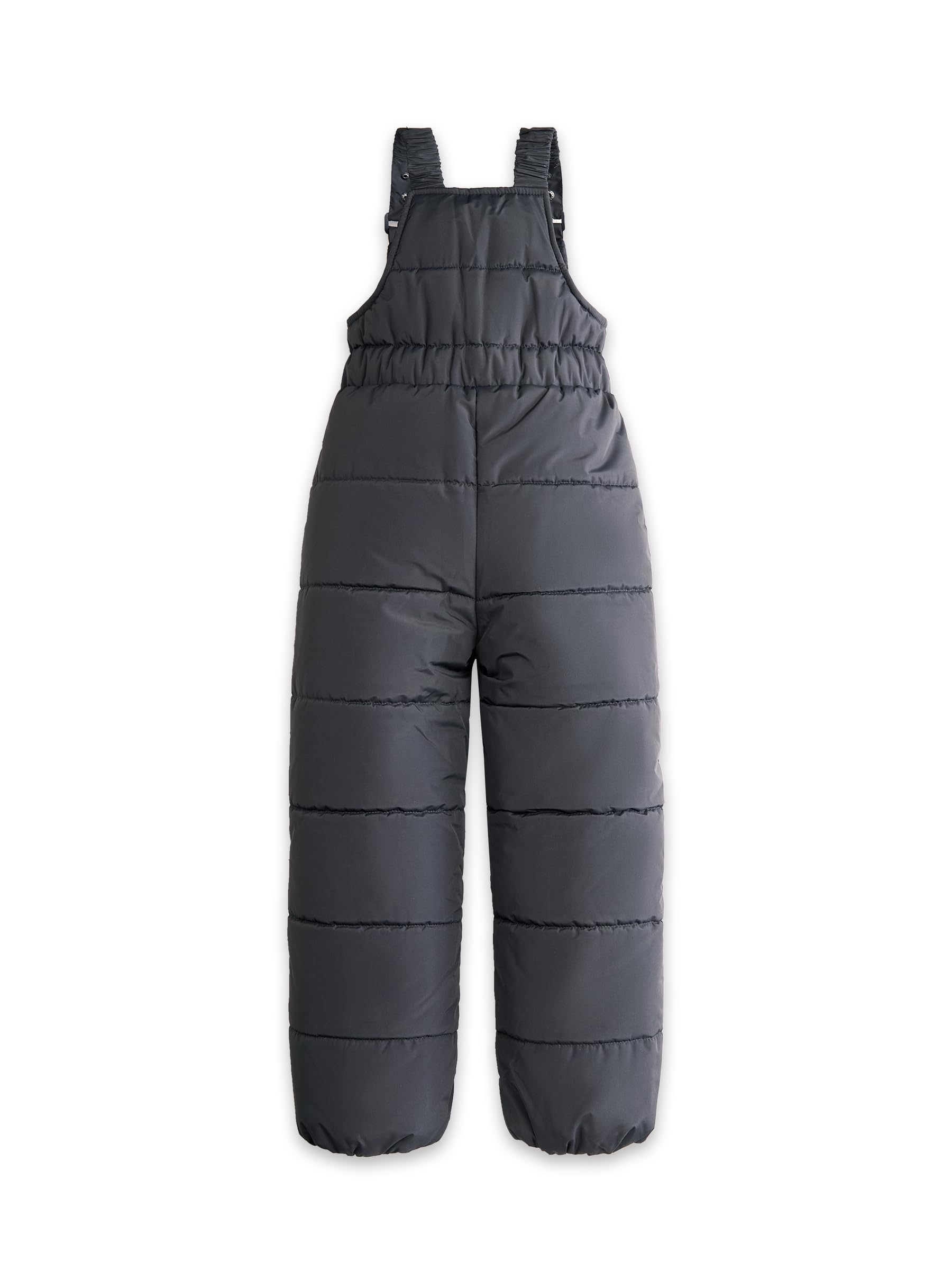 Sunny Sprout Pantalone da Neve per Bambini con Bretelle - Grigio Scuro Imbottito Impermeabile con Zip Frontale - Tuta Termica per Sci e Giochi Invernali