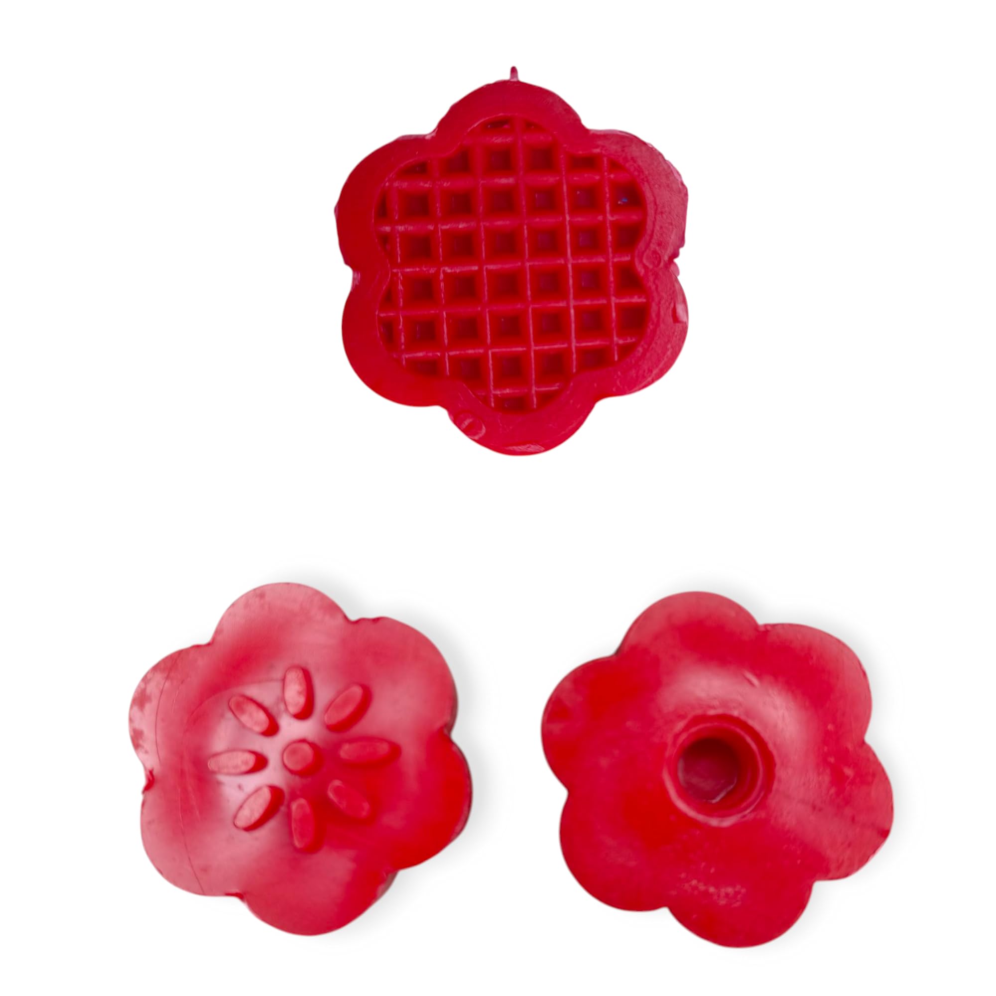 APOLLINE INDIA® Flower Cutting Shape Peda Press Maker – 5 In1 Design Molds | Cookie & Sweet Stamping Press Tool | Kitchen Accessories, 1.5 Inch, Yellow (Pack of 1) 4