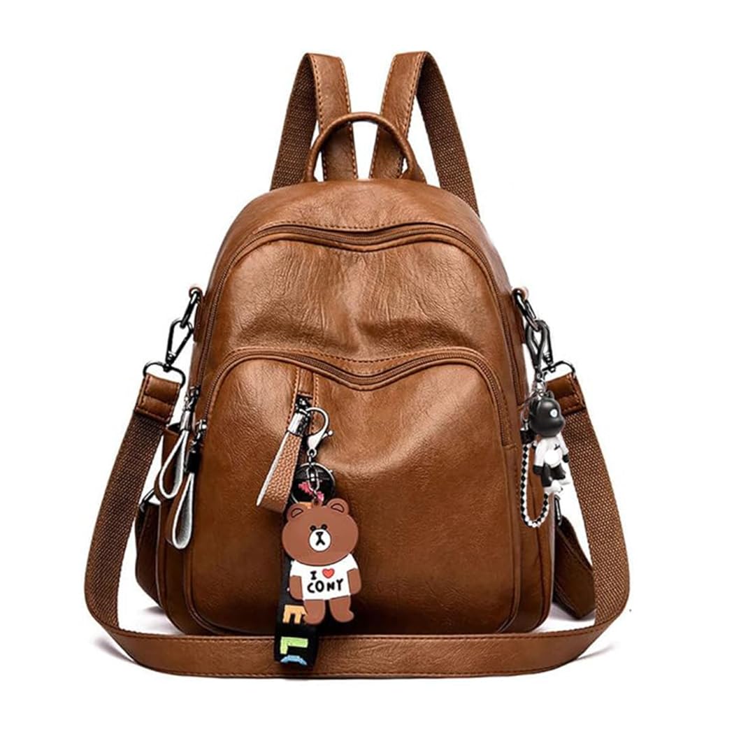 AINUOEY Donna Borse a Zaino Borsa a Zainetto Elegante Tracolla Zaini Firmate Marca Zainetti Antifurto PU pelle 76656 1 pz Marrone