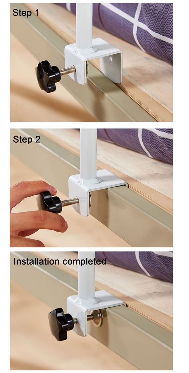 Protezione delle sponde del letto per anziani, protezione laterale di sicurezza a clip per adulti, corrimano di sicurezza per disabili Protezione anticaduta universale per sponde del letto,30×120cm