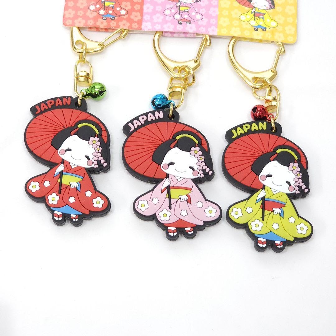 Amazon.co.jp: 舞妓さん ラバーキーリング 京都 舞妓はん キーホルダー