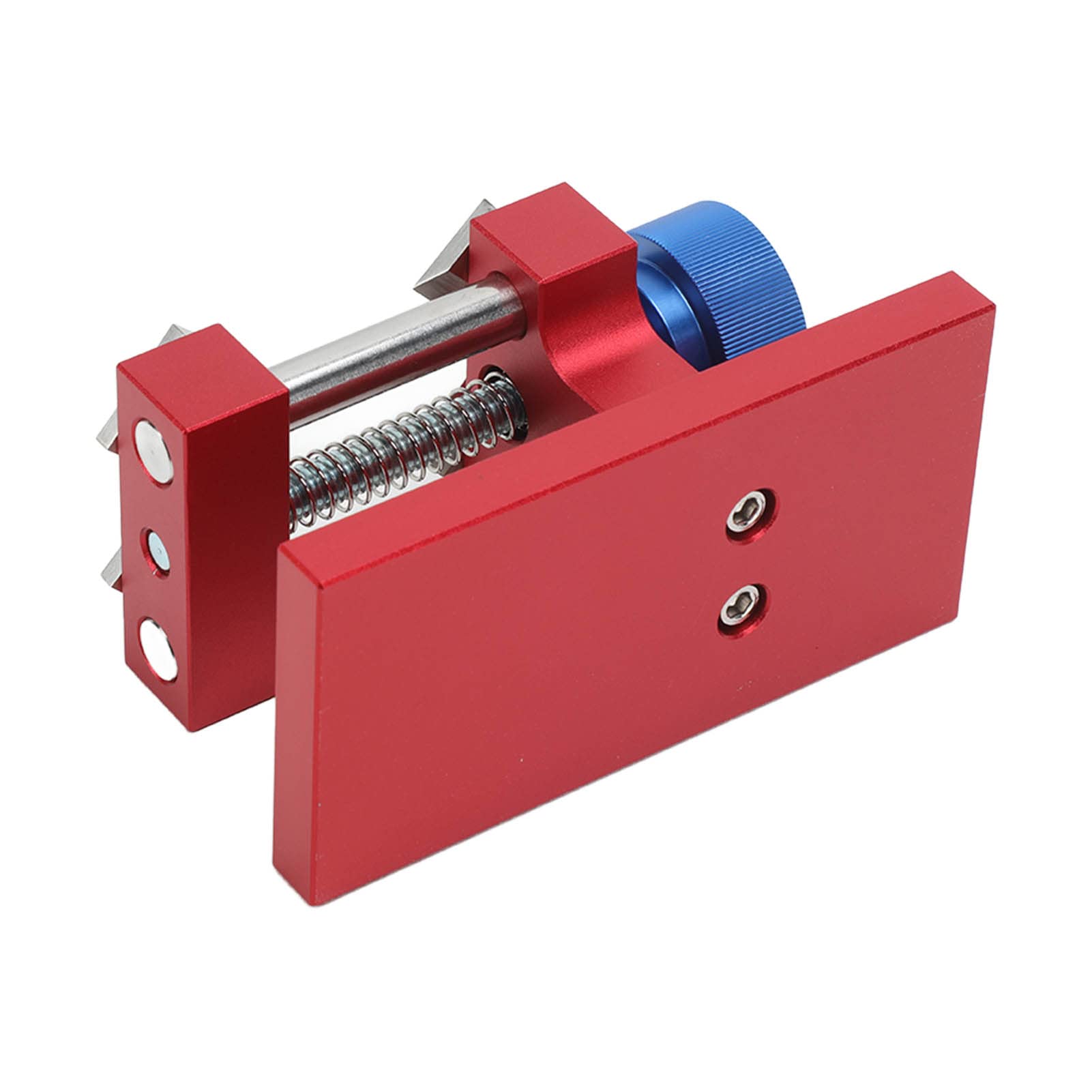 Herramienta para quitar bisel de reloj, herramienta de reparación de relojes de acero inoxidable con 4 cuchillas endurecidas y resorte de compresión fuerte, abridor de bisel a (Roja)