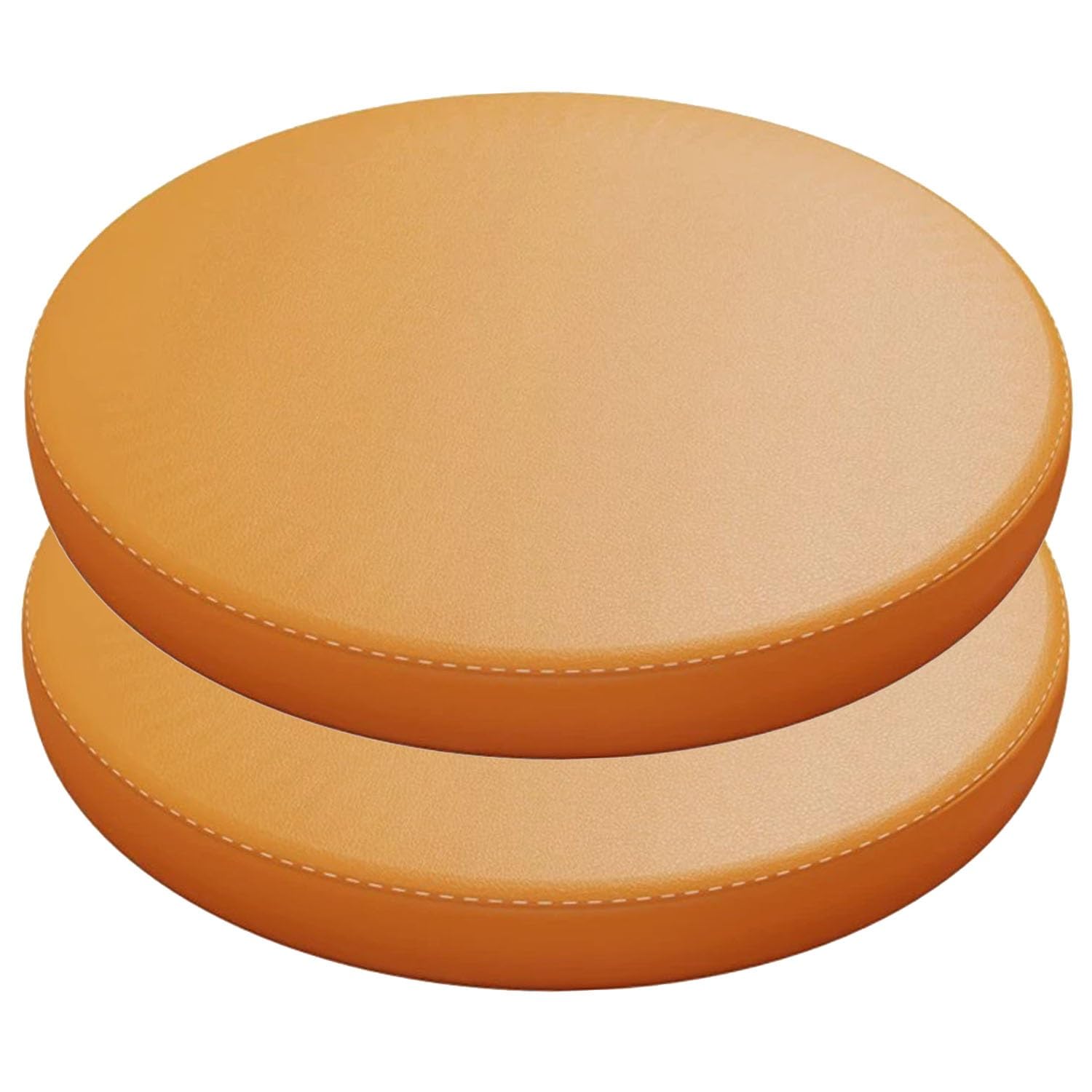 JORTUIO Round Chair Seat Pads, Set of 1/2 4 Round Waterproof Chair Cushions for Indoor Outdoor Furniture Dining,Garden, Bistro, Bar Stool,Patio, Office,Coffee Shop Cushion(Yellow,35cm(2pcs))